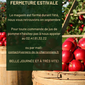 fermeture estivale