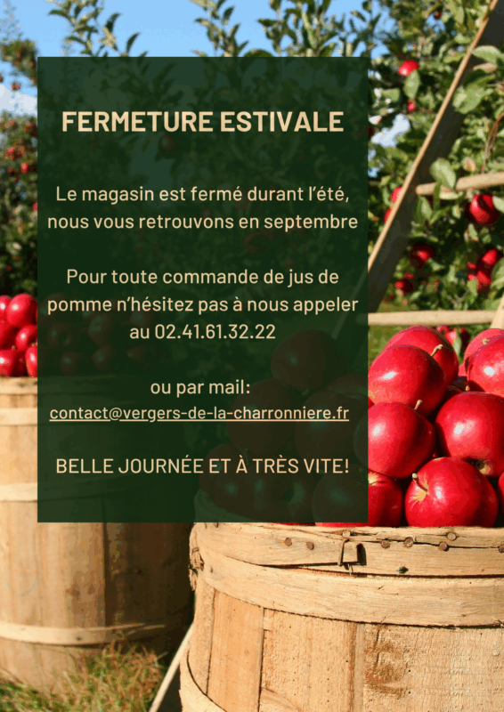 fermeture estivale